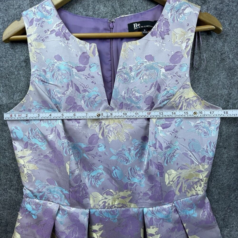 Be by Chetta B Dress 8 Lavender Gold Pleated Fairy Princess Formal Hoco Party - Picture 4 of 8